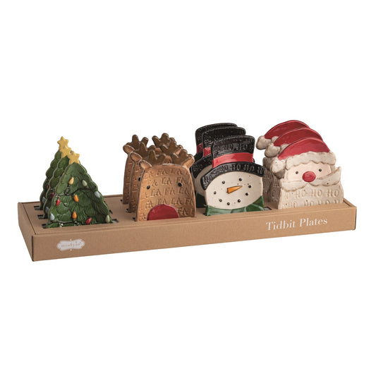 Mud Pie Farm Christmas Tidbit Plates