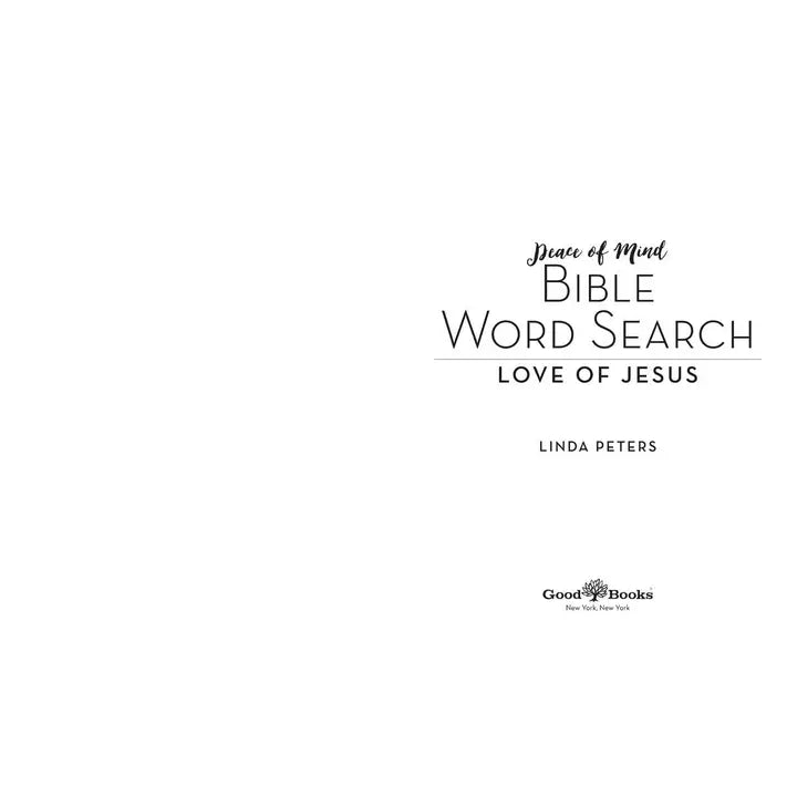 Peace of Mind Bible Word Search Love of Jesus By Linda Peters