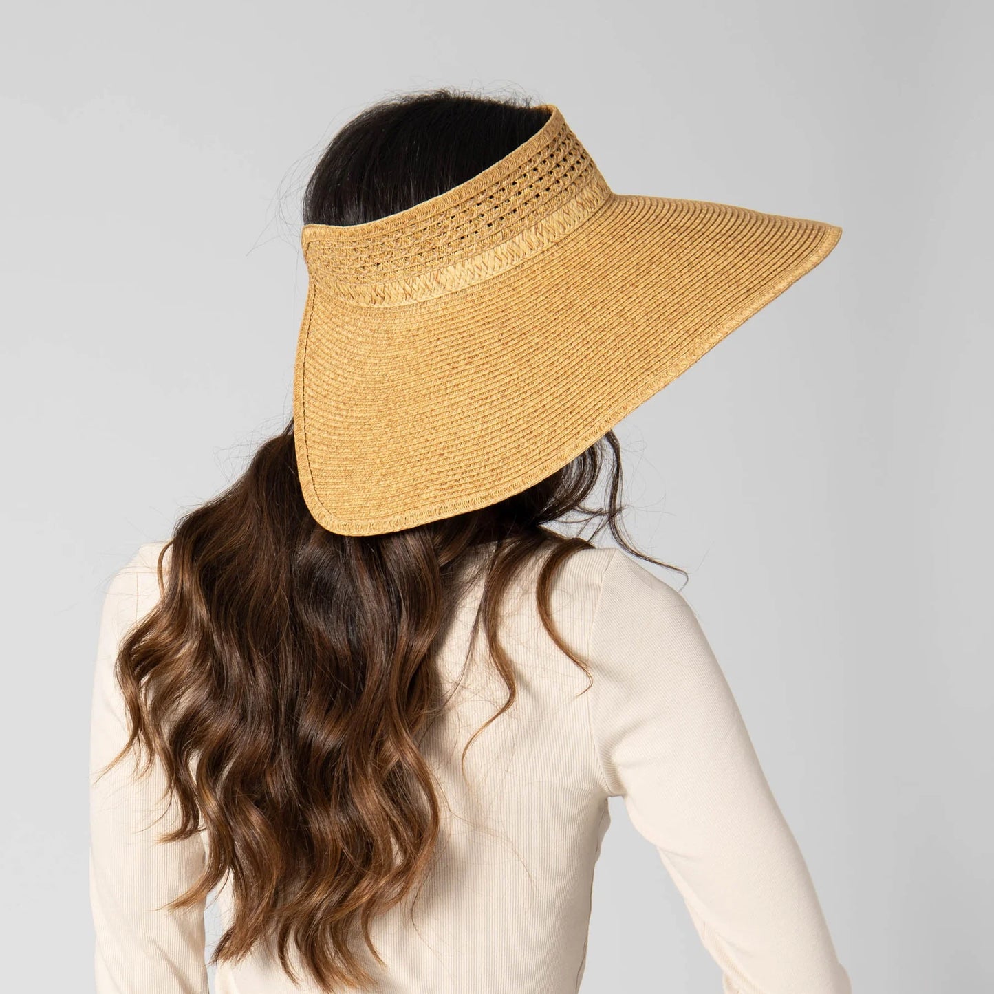 San Diego Hat Everyday Full Coverage - Wide Brim Roll Up Visor-Toast