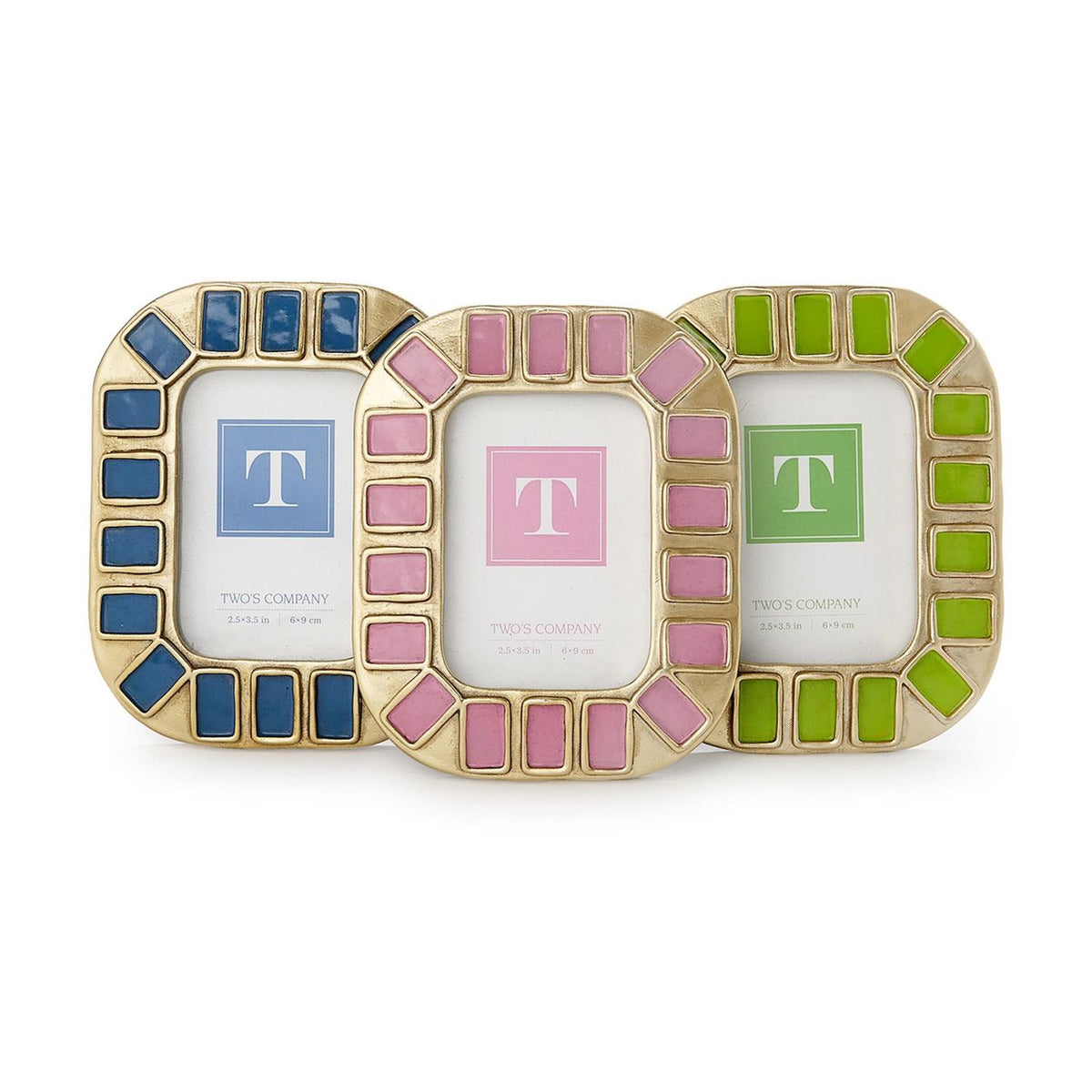 TWO'S COMPANY JEWELS 2 1/2" X 3 1/2" PHOTO FRAME