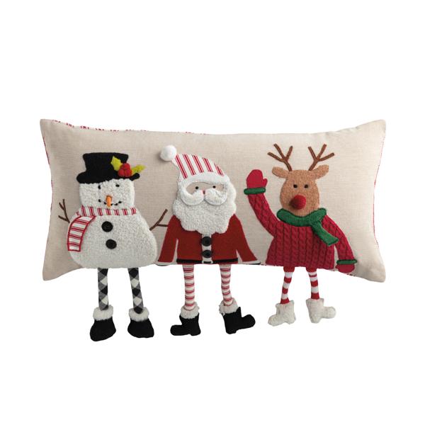 MUD PIE CHRISTMAS DANGLE LEG PILLOW