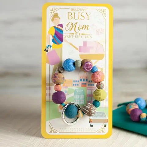 Jilzarah Busy Mom Carded Wrist Keychain