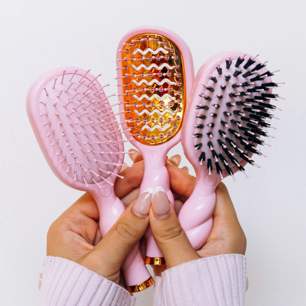 Teleties Mini Vent Brush | Bubblegum Pink