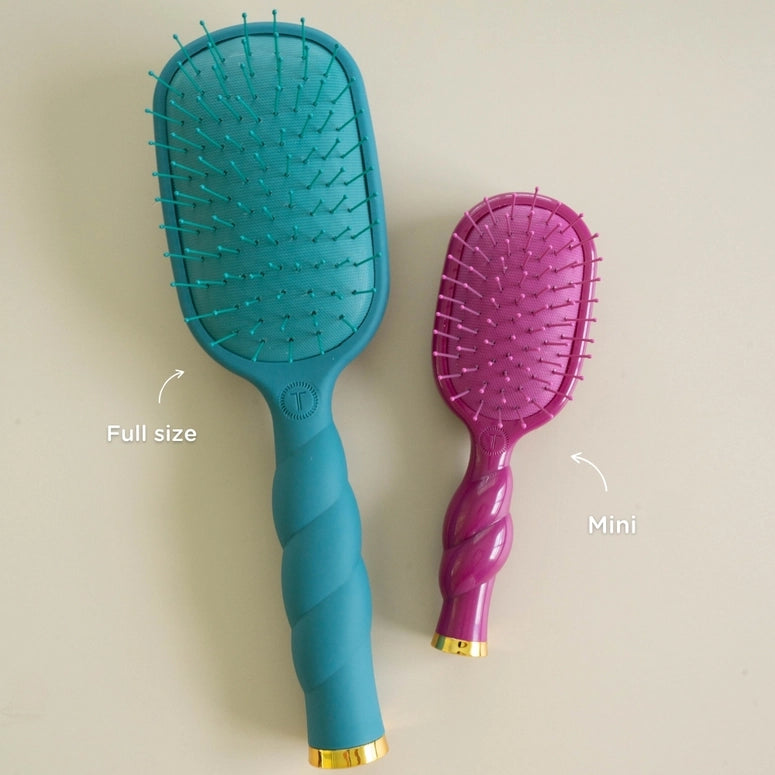 Teleties Mini Detangler Hair Brush For Medium Hair - Mulberry