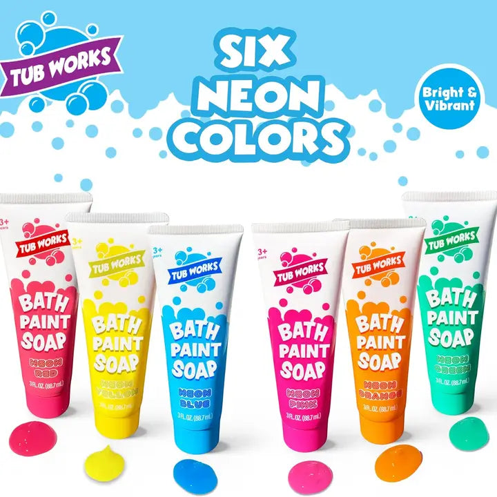 Tub Works® Bath Paint Soap Bath Toy, Neon