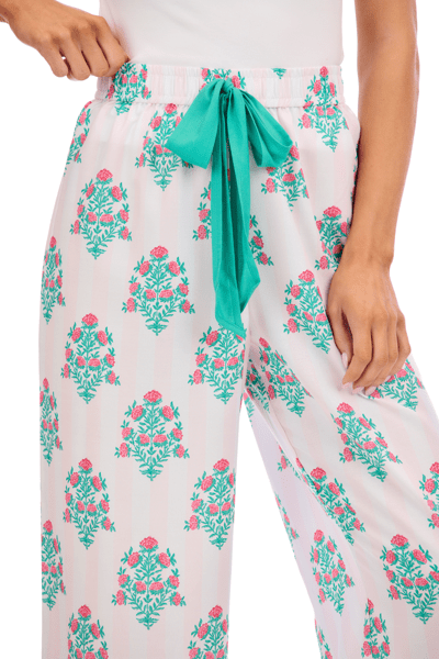 MUD PIE DAHLIA BLOCK PRINT PAJAMA PANTS