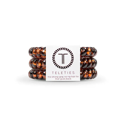Teleties Spiral Hair Coils | Small | Tortoise Hair Ties