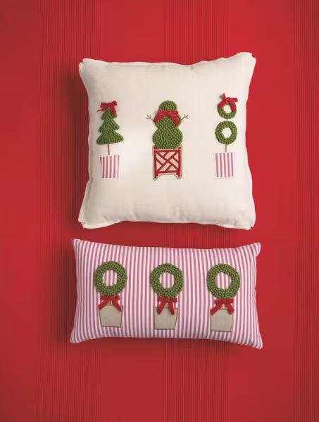 MUD PIE LUMBAR TOPIARY PILLOW