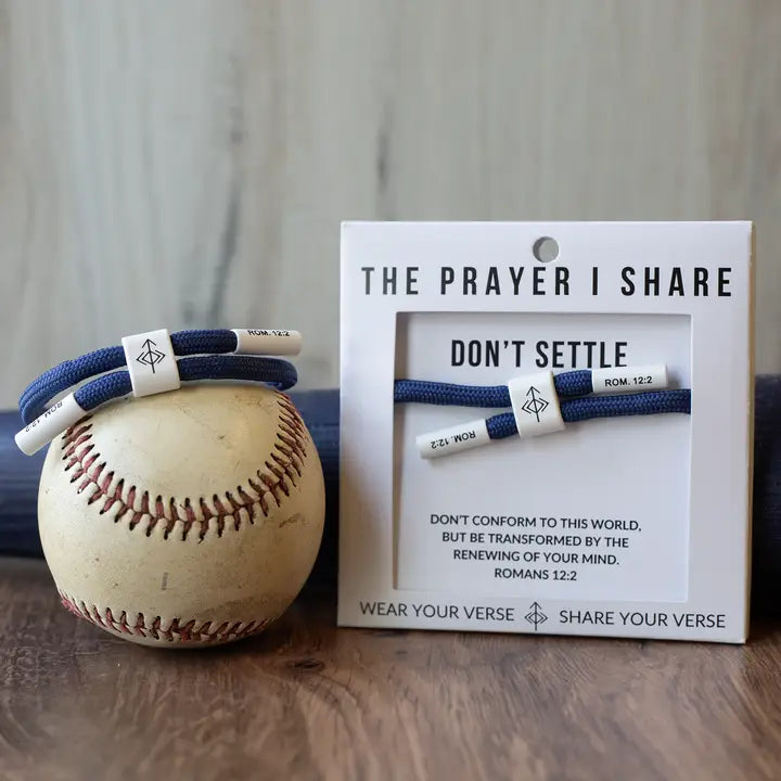 THE PRAYER I SHARE Don't Settle Christian Cord Bracelet