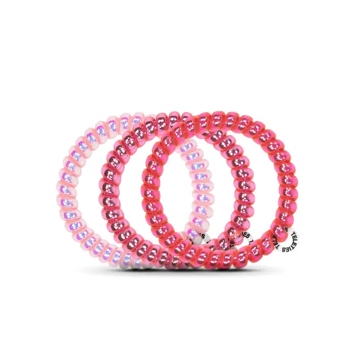Teleties Spiral Hair Coils | Small | Think Pink Hair Ties