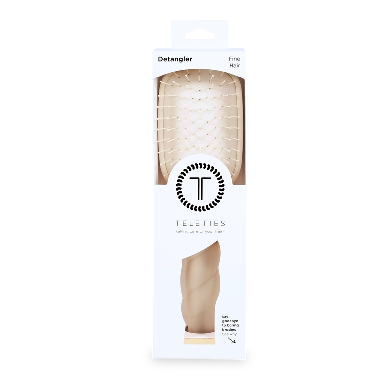 Teleties Detangler Hair Brush For Fine Hair - Tan