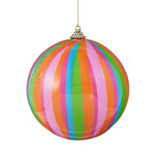 RAZ Imports 4" STRIPE BALL ORNAMENT