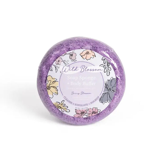 Cait + Co Wild Blossom Soap Infused Body Buffer-Berry Blossom