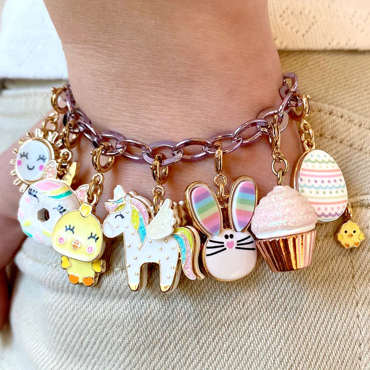 Charm It! Gold Unicorn Donut Charm