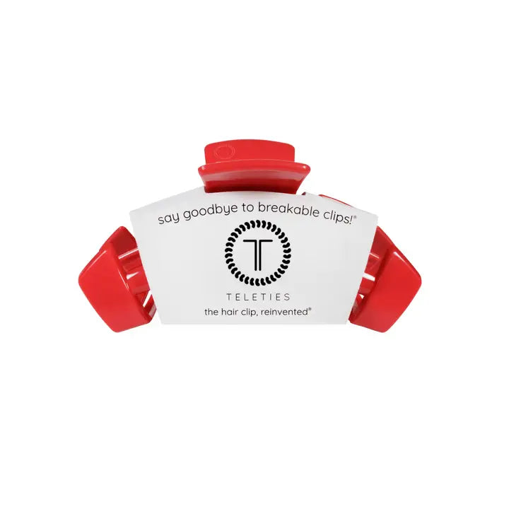 Teleties Classic Hair Clip | Small | USA Red