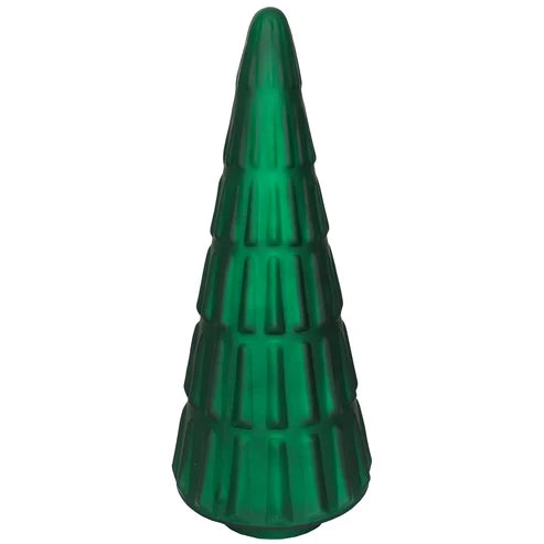 Christmas Tree Geo Dimple 7"W X 18"H Emerald Matte