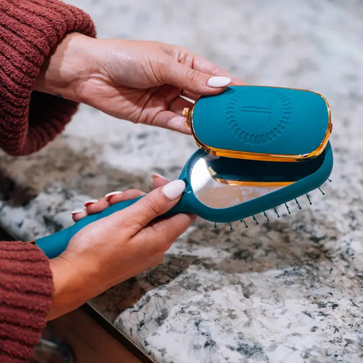 Teleties Detangler Hair Brush For Fine Hair - Teal with It