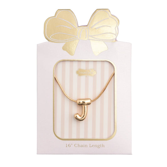 MUD PIE J INITIAL NECKLACE