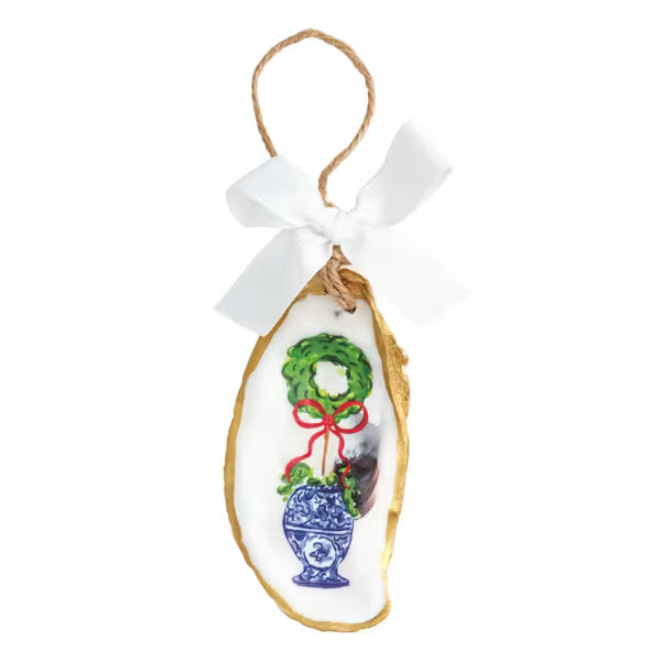 MUD PIE WREATH TOPIARY OYSTER ORNAMENT