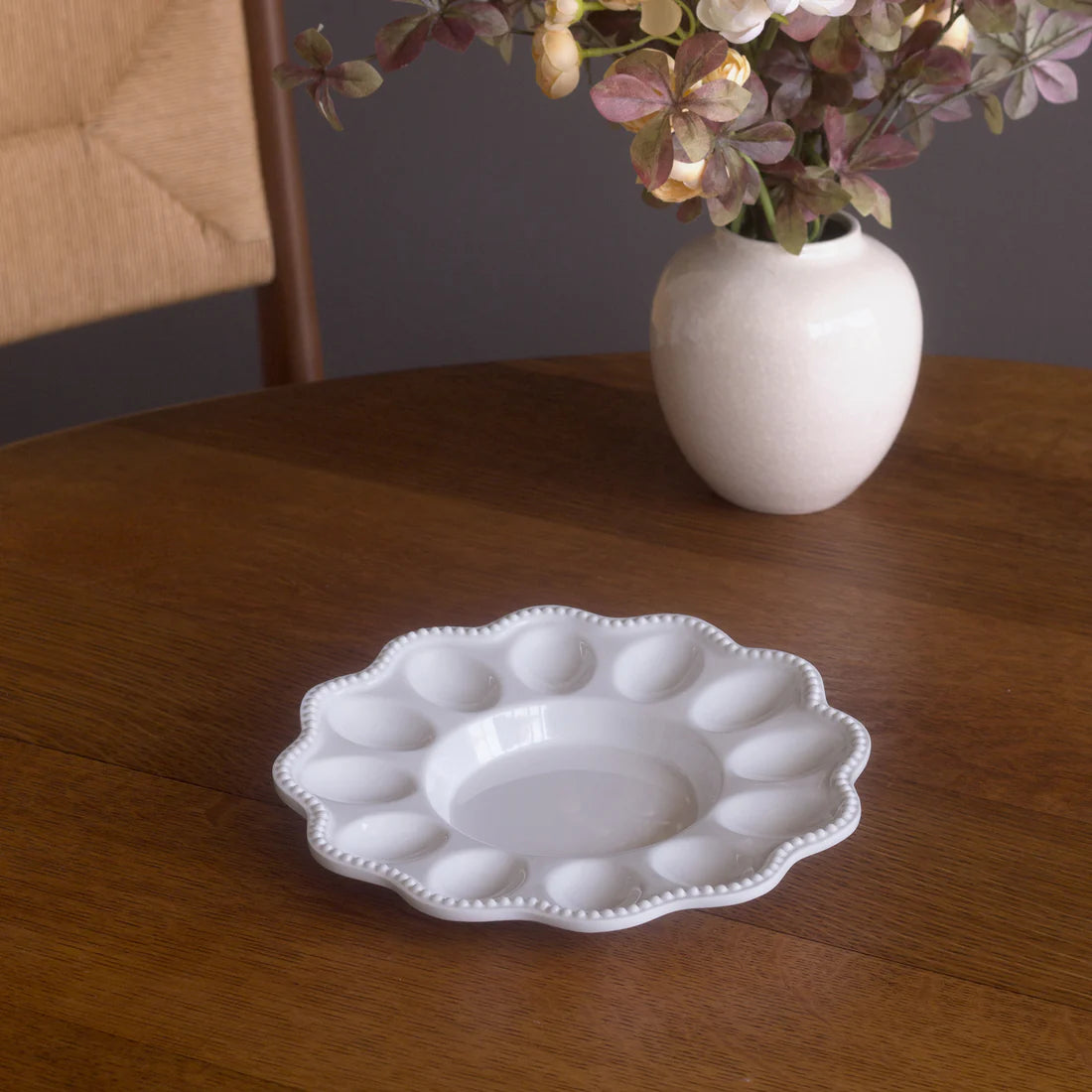Beatriz Ball VIDA Alegria Deviled Egg Platter (White)