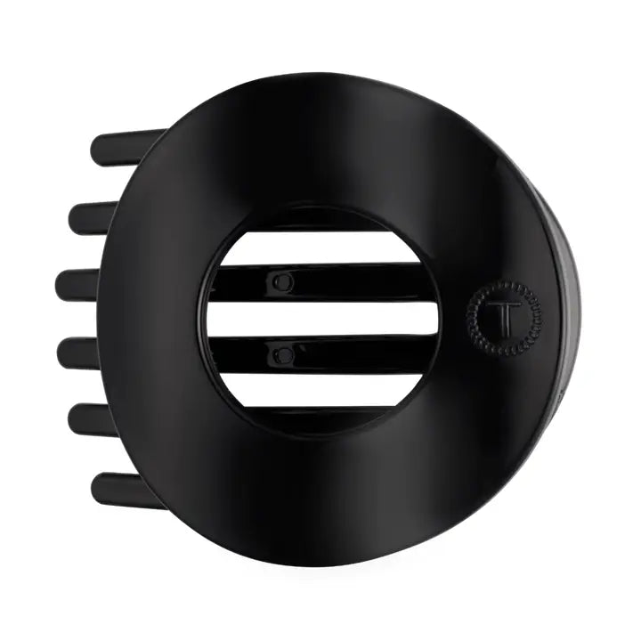 Teleties Jet Black | Medium | Flat Circle Hair Clip