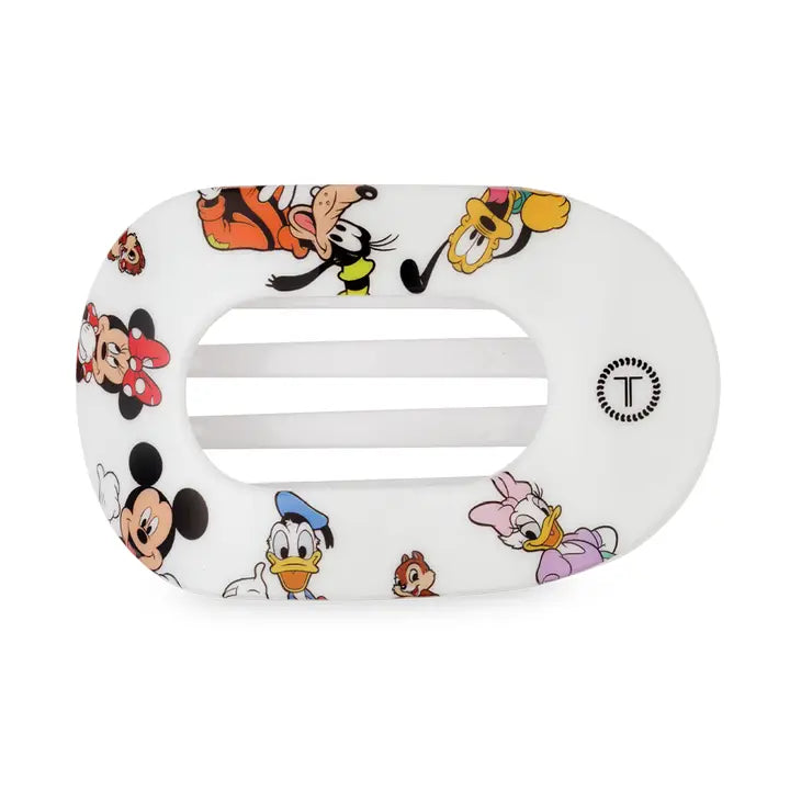 Teleties Flat Round Hair Clip | Small | Mickey and Friends