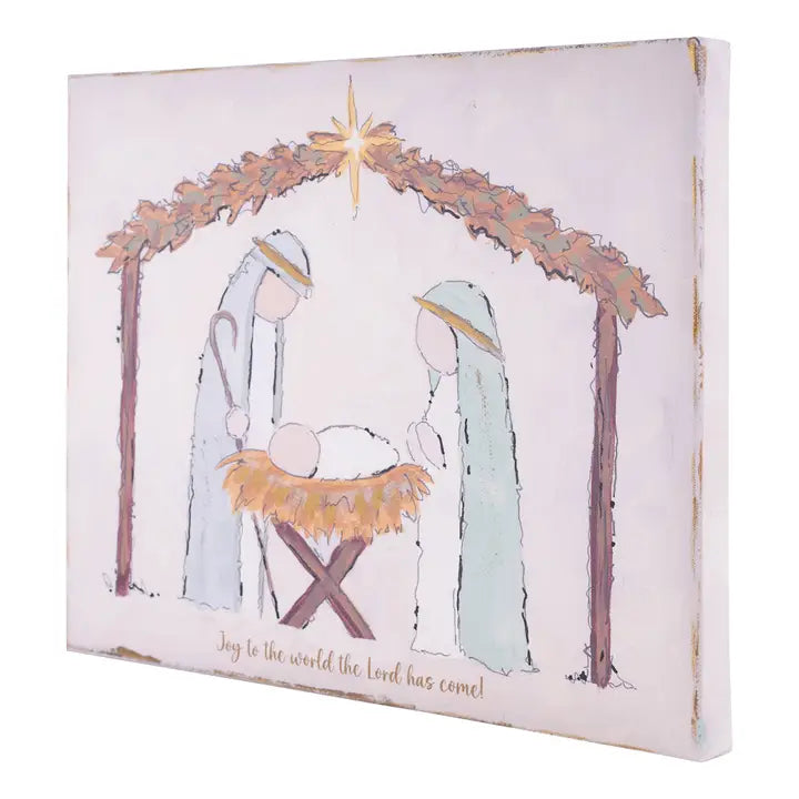 Glory Haus Joy To the World Nativity Canvas