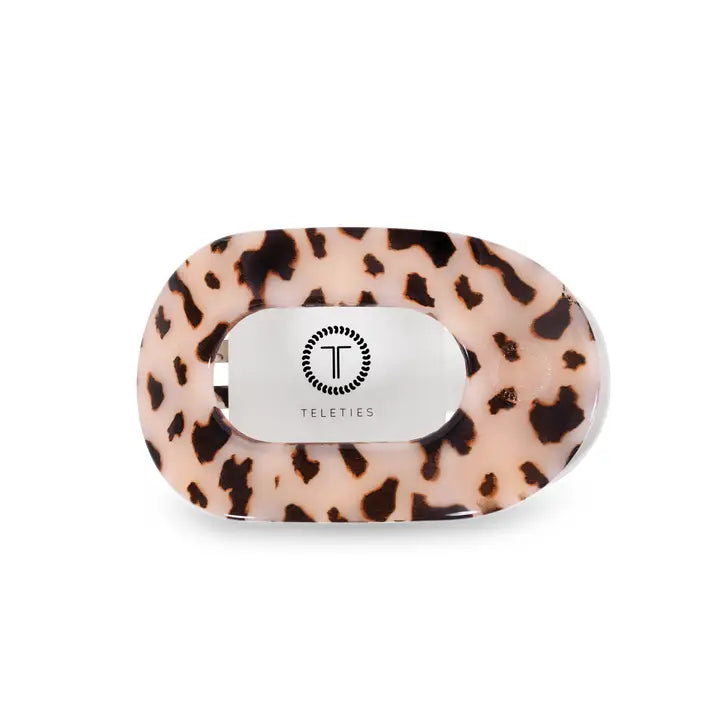 Teleties Round Flat Hair Clip | Medium | Blonde Tortoise