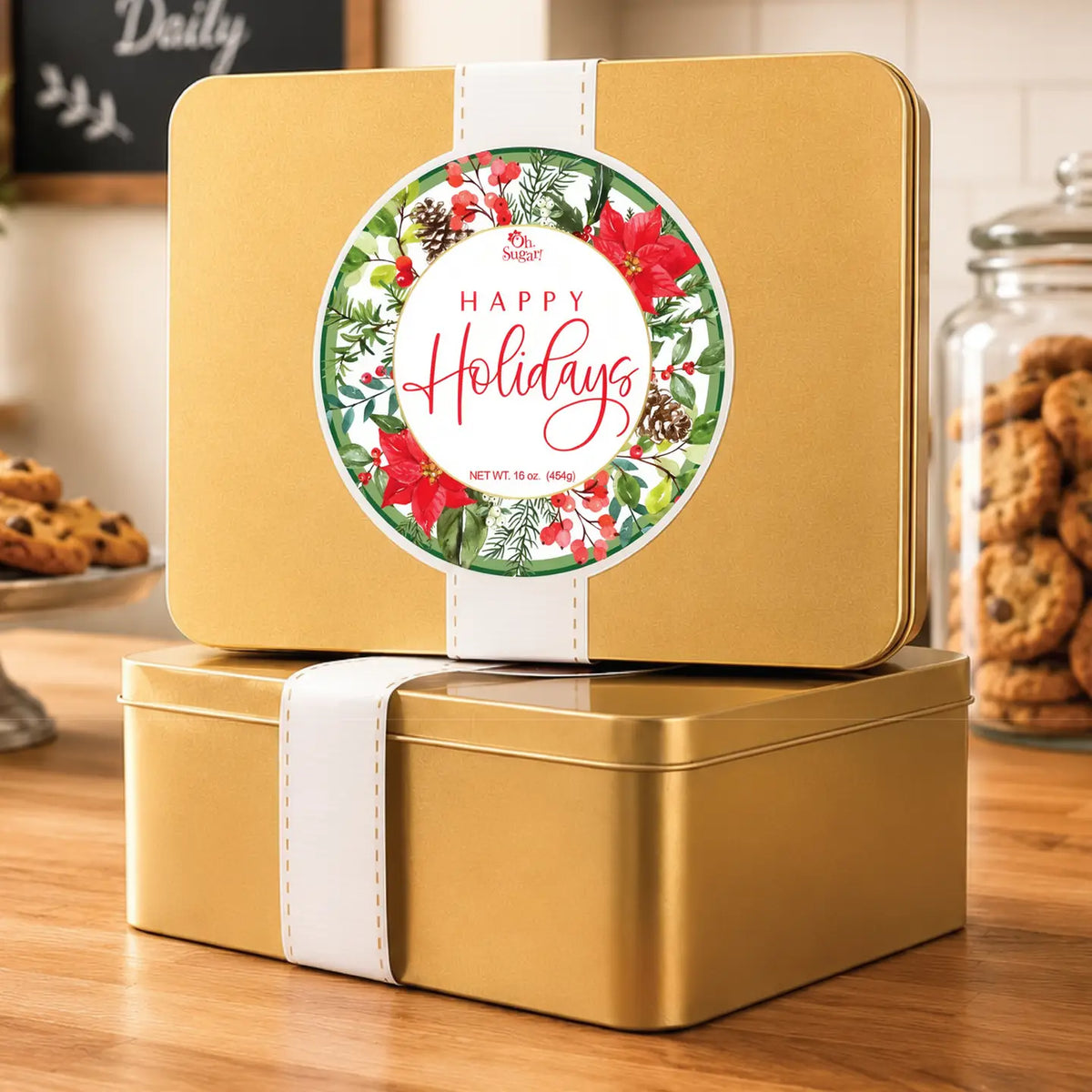 Oh, Sugar! Holiday Cookie Tin - Brown Butter Chocolate Chip Cookies