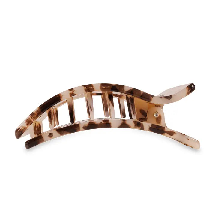 Teleties Flat Rectangle Hair Clip | Large | Blonde Tortoise