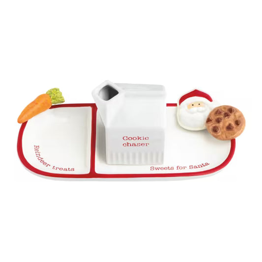 MUD PIE SANTA SWEETS & REINDEER TREATS PLATE SET