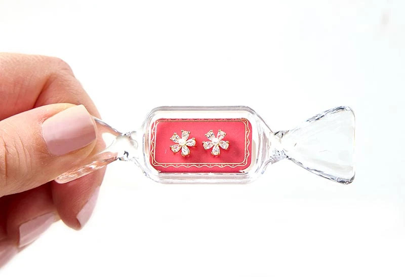 The Candy Dish Earrings - Bright Pink