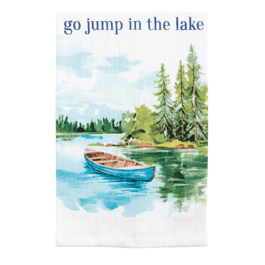 MUD PIE JUMP IN THE LAKE PRINTED TOWEL