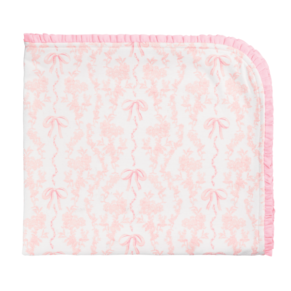 MUD PIE TOILE BOW ARRIVAL BLANKET