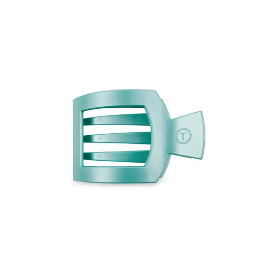 Teleties Square Flat Hair Clip | Small | Totally Turquoise