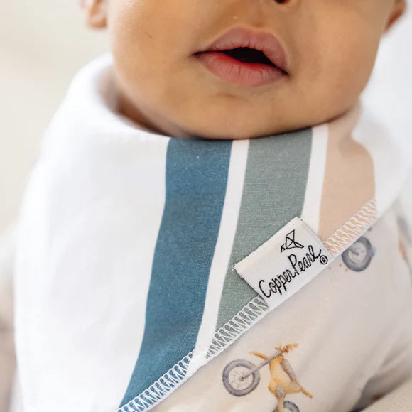 COPPER PEARL RYDER BANDANA BIB SET