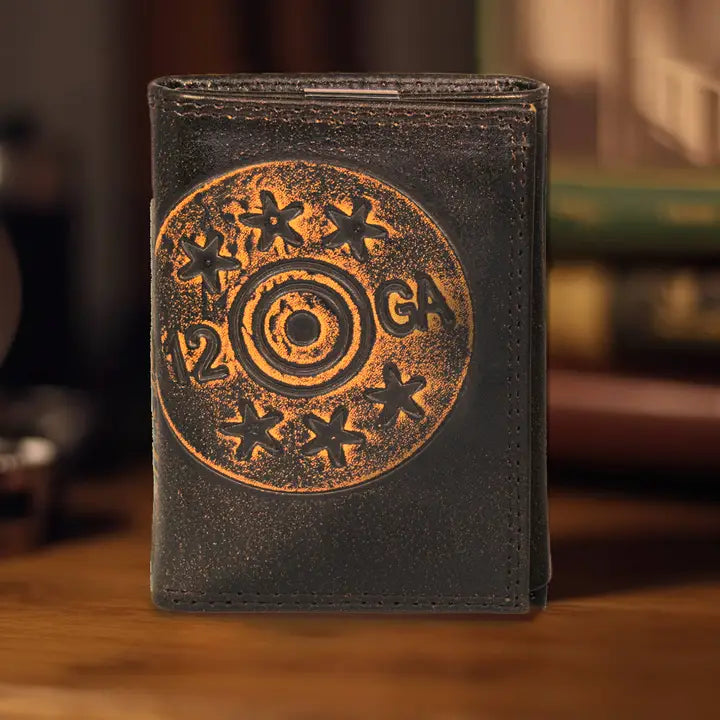 Zep-Pro Shotshell Burnished Leather Trifold Wallet