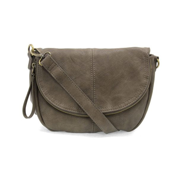 Joy Susan Helene Small Saddle Crossbody-Dark Taupe