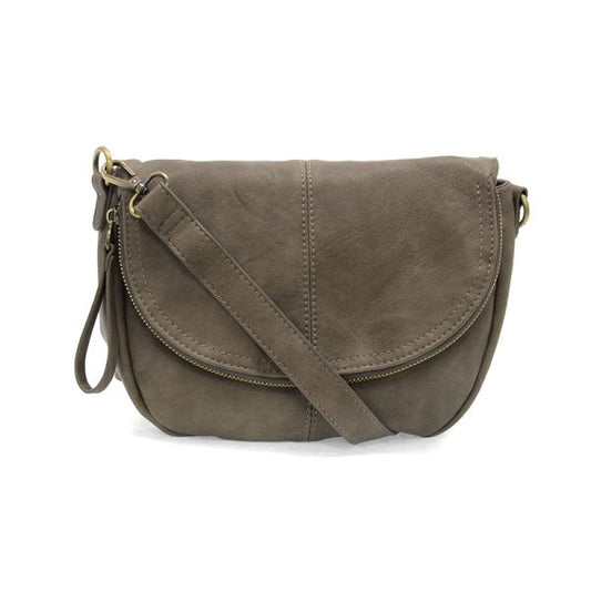 Joy Susan Helene Small Saddle Crossbody-Dark Taupe