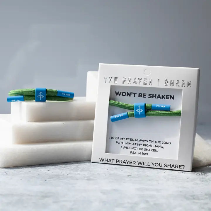 THE PRAYER I SHARE Won't Be Shaken Bracelet, Christian Cord Bracelet