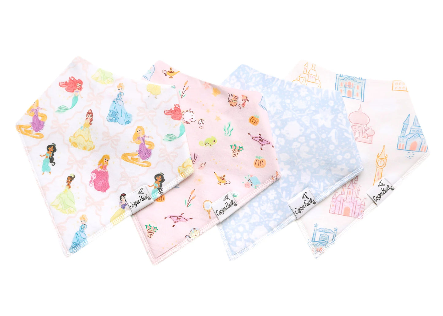 Copper Pearl Disney Princess Baby Bandana Bibs