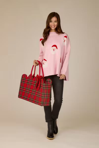 MUD PIE HOLIDAY JACQUARD ONE SIZE SWEATER