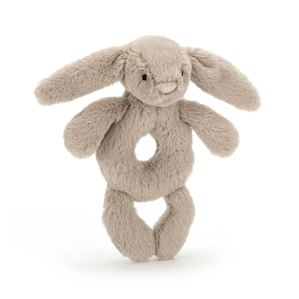 Jellycat Bashful Bunny Ring Rattle-Beige