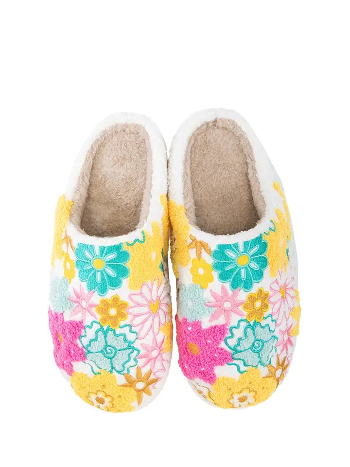 Katydid Spring Flowers Cozy Slippers
