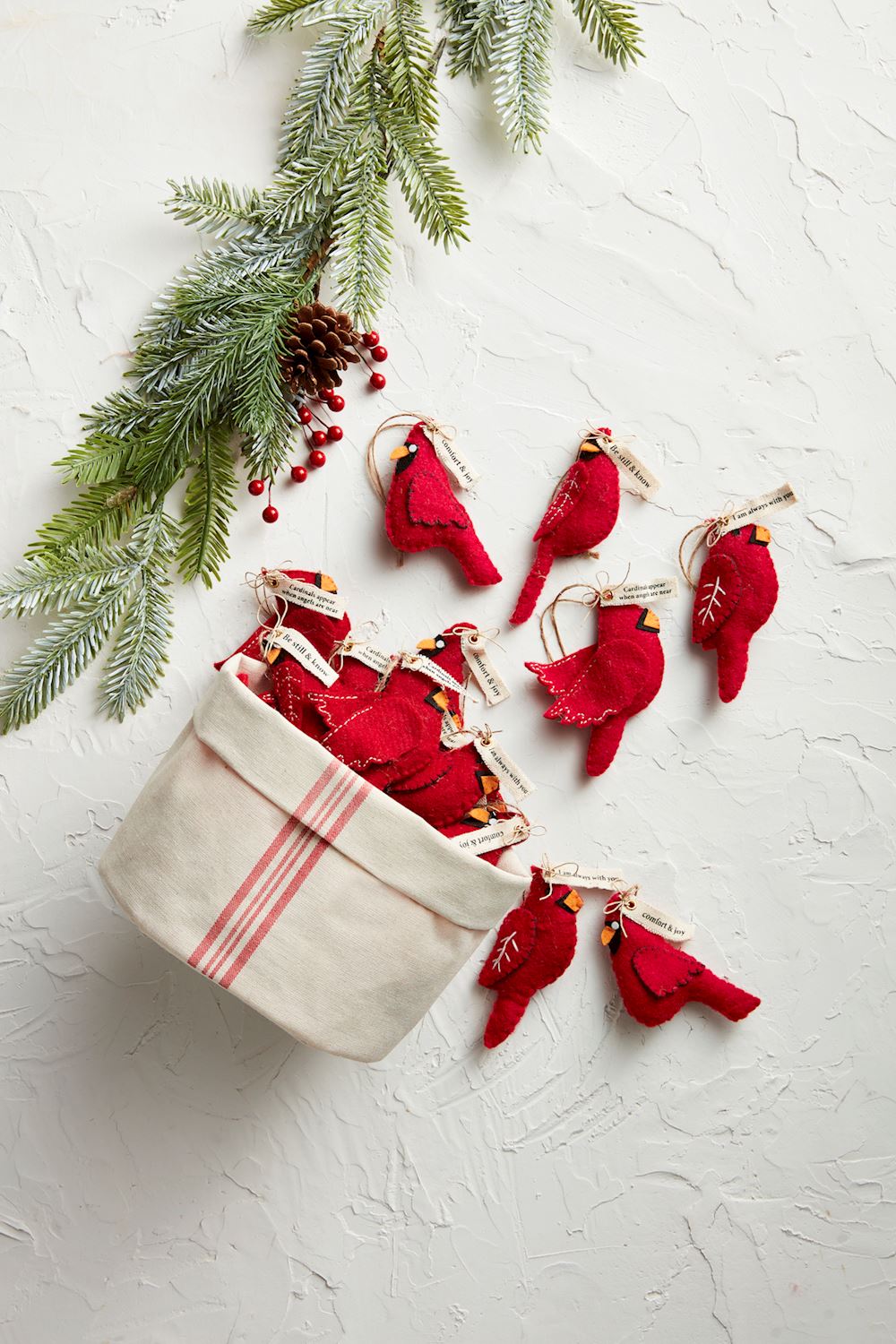 MUD PIE CARDINAL ORNAMENTS