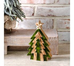 PD HOME 7"H GREEN 3D CUT OUT TREE