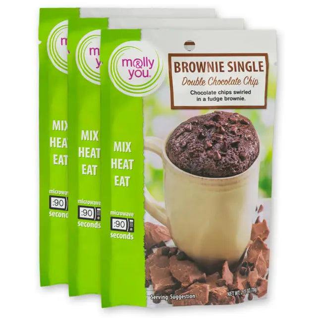 Molly & You Double Chocolate Chip Brownie Microwave Single