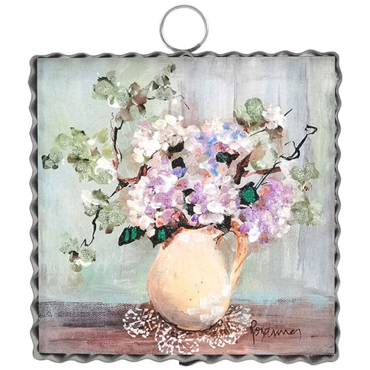 The Round Top Collection Mini Art Jug of Hydrangea