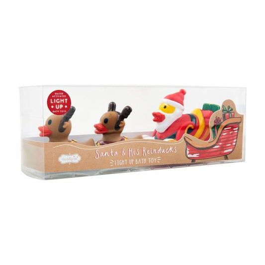 MUD PIE SANTA AND HIS REINDUCKS BATH TOY SET
