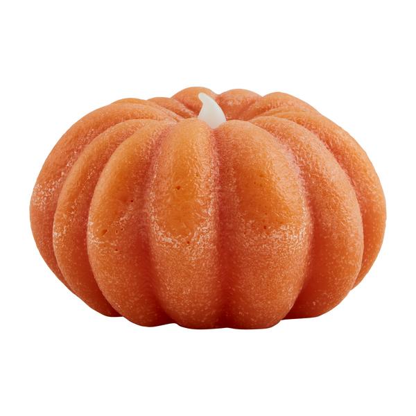 MUD PIE DARK ORANGE PUMPKIN FLAMELESS CANDLE